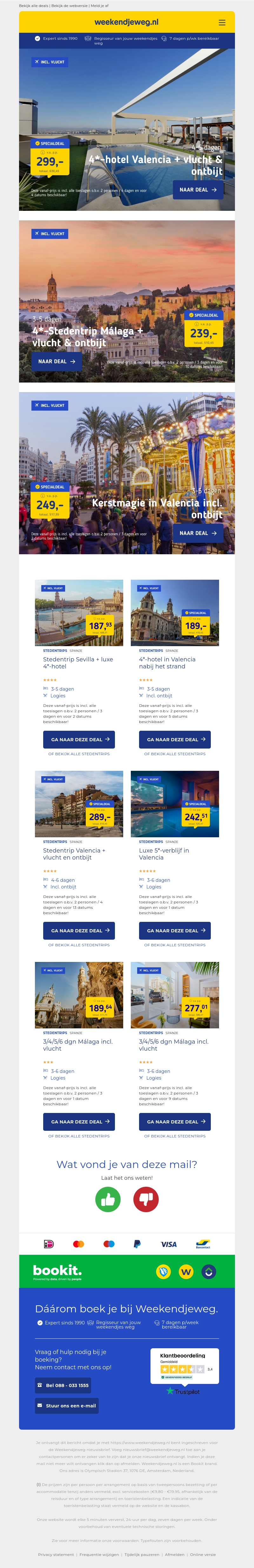Spanje | 4*-hotel Valencia + vlucht & ontbijt v.a. €299 per persoon & nog veel meer Spanje | 4*-hotel Valencia + vlucht & ontbijt v.a. €299 per persoon & nog veel meer