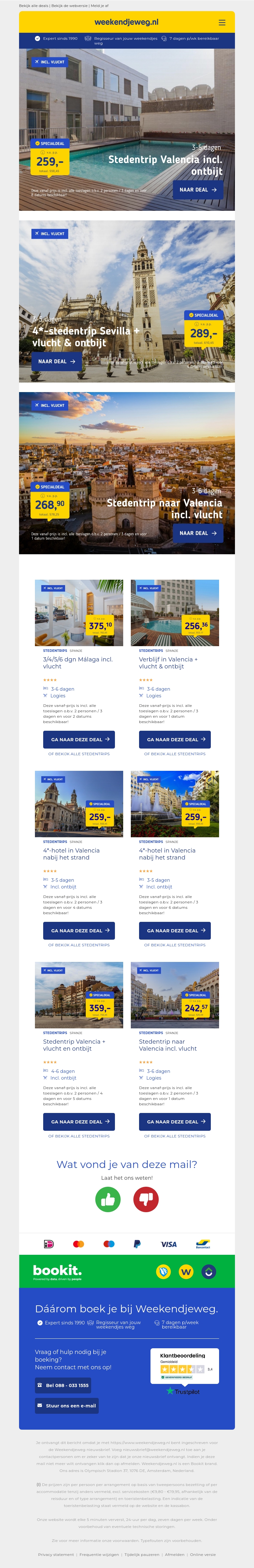 Spanje | Stedentrip Valencia incl. ontbijt v.a. €259 per persoon & nog veel meer Spanje | Stedentrip Valencia incl. ontbijt v.a. €259 per persoon & nog veel meer