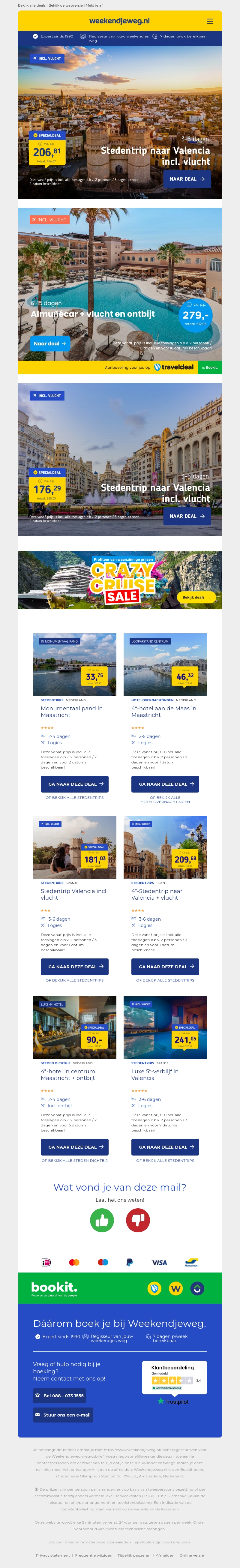 Stedentrip naar Valencia incl. vlucht v.a. €206.81 per persoon | Almuñécar + vlucht en ontbijt v.a. €279 per persoon & meer Stedentrip naar Valencia incl. vlucht v.a. €206.81 per persoon | Almuñécar + vlucht en ontbijt v.a. €279 per persoon & meer
