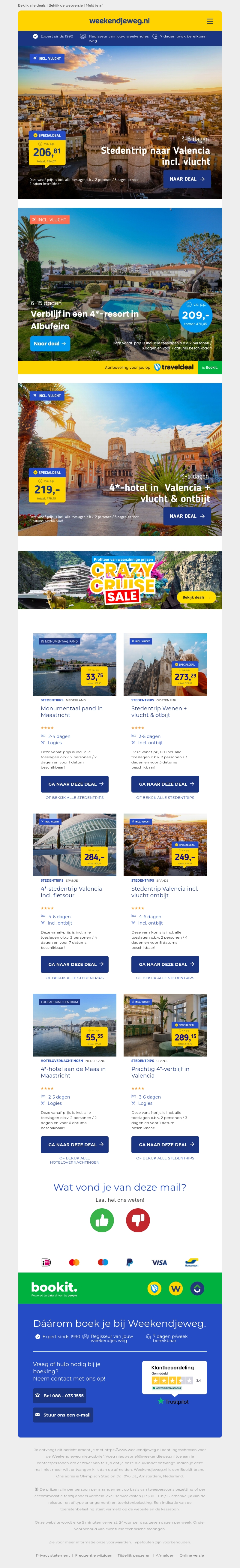 Stedentrip naar Valencia incl. vlucht v.a. €206.81 per persoon | Verblijf in een 4*-resort in Albufeira v.a. €209 per persoon & nog veel meer Stedentrip naar Valencia incl. vlucht v.a. €206.81 per persoon | Verblijf in een 4*-resort in Albufeira v.a. €209 per persoon & nog veel meer