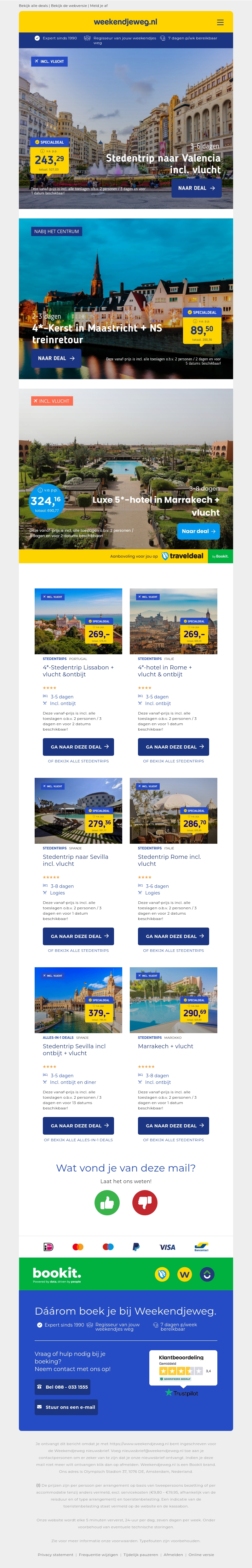 Stedentrip naar Valencia incl. vlucht v.a. €243.29 per persoon | 4*-Kerst in Maastricht + NS treinretour v.a. €89.50 per persoon & nog veel meer Stedentrip naar Valencia incl. vlucht v.a. €243.29 per persoon | 4*-Kerst in Maastricht + NS treinretour v.a. €89.50 per persoon & nog veel meer