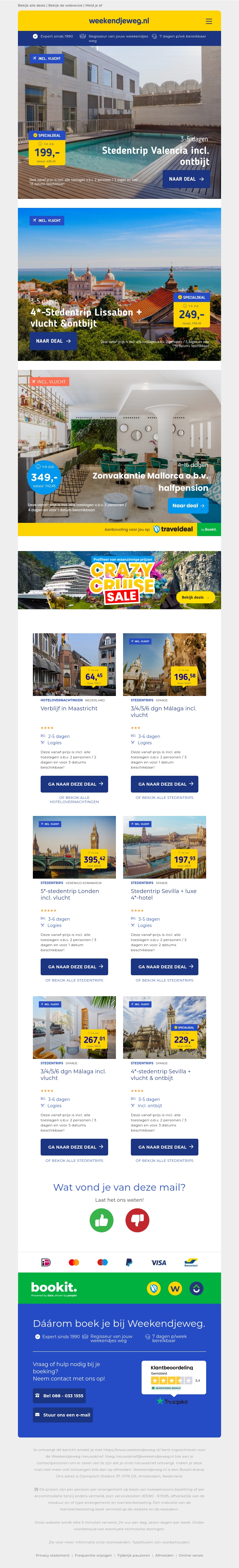 Stedentrip Valencia incl. ontbijt v.a. €199 per persoon | 4*-Stedentrip Lissabon + vlucht &ontbijt v.a. €249 per persoon & nog veel meer Stedentrip Valencia incl. ontbijt v.a. €199 per persoon | 4*-Stedentrip Lissabon + vlucht &ontbijt v.a. €249 per persoon & nog veel meer