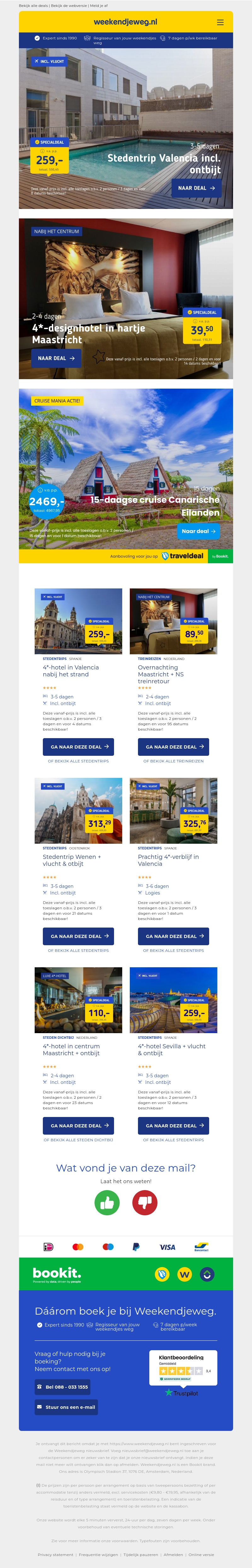 Stedentrip Valencia incl. ontbijt v.a. €259 per persoon | 4*-designhotel in hartje Maastricht v.a. €39.50 per persoon & meer Stedentrip Valencia incl. ontbijt v.a. €259 per persoon | 4*-designhotel in hartje Maastricht v.a. €39.50 per persoon & meer