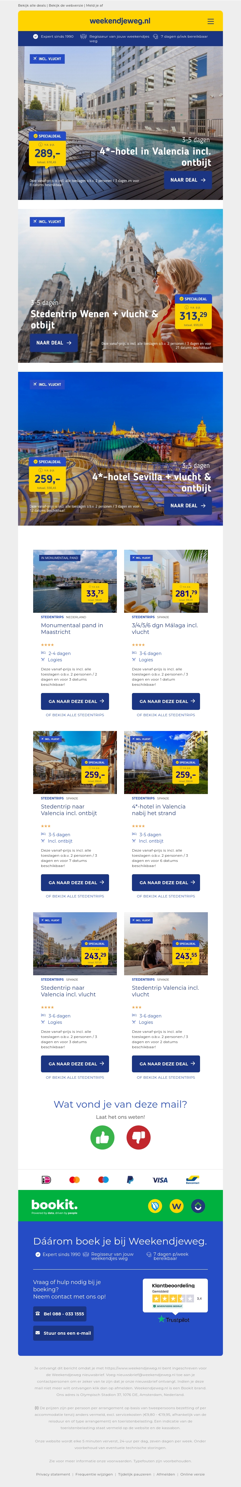 Stedentrips | 4*-hotel in Valencia incl. ontbijt v.a. €289 per persoon & nog veel meer Stedentrips | 4*-hotel in Valencia incl. ontbijt v.a. €289 per persoon & nog veel meer