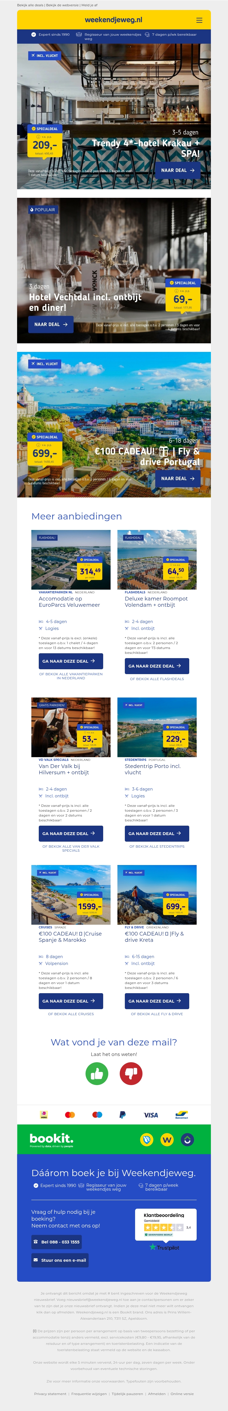 Stedentrip Krakau + Trendy 4*-hotel met SPA v.a. 199 | 3 dgn Vechtdal + ontbijt & 3-gangendiner SLECHTS 69 p.p.! 🤯 Stedentrip Krakau + Trendy 4*-hotel met SPA v.a. 199 | 3 dgn Vechtdal + ontbijt & 3-gangendiner SLECHTS 69 p.p.! 🤯