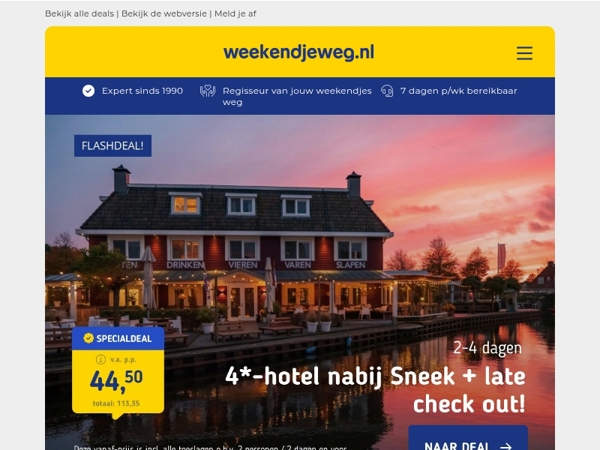 Weekendje Friesland? ❤️ Check deze deals v.a. 34,50 p.p.! 💥