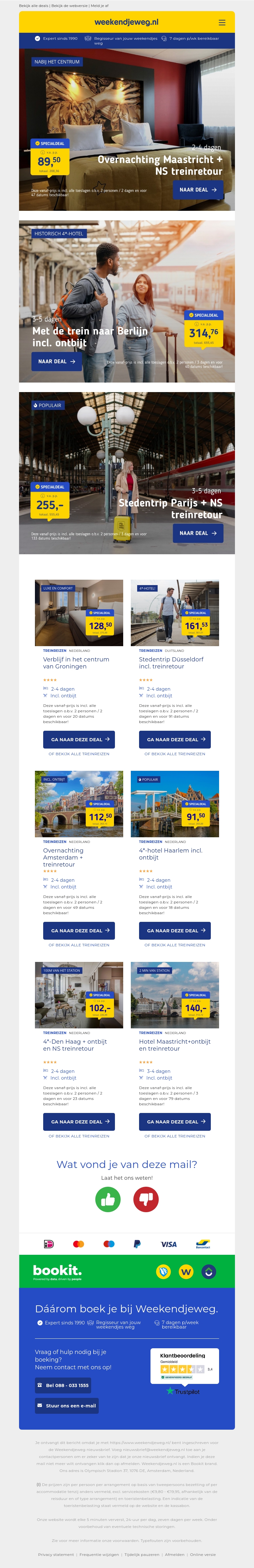 Treinreizen | Overnachting Maastricht + NS treinretour v.a. €89.50 per persoon & nog veel meer Treinreizen | Overnachting Maastricht + NS treinretour v.a. €89.50 per persoon & nog veel meer