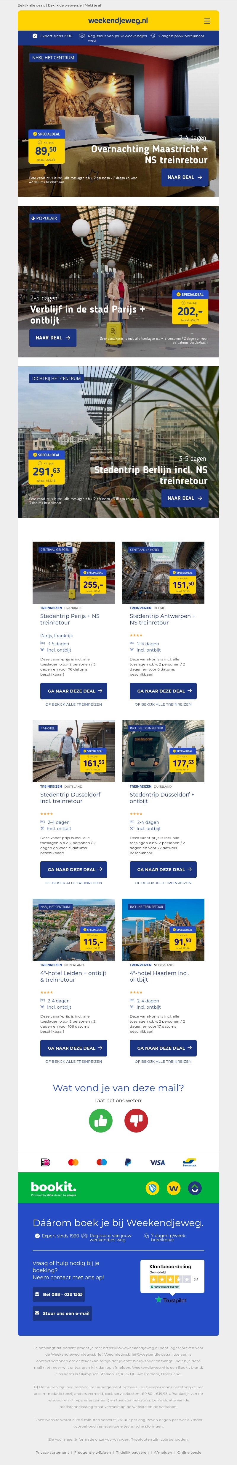 Treinreizen | Overnachting Maastricht + NS treinretour v.a. €89.50 per persoon & nog veel meer Treinreizen | Overnachting Maastricht + NS treinretour v.a. €89.50 per persoon & nog veel meer