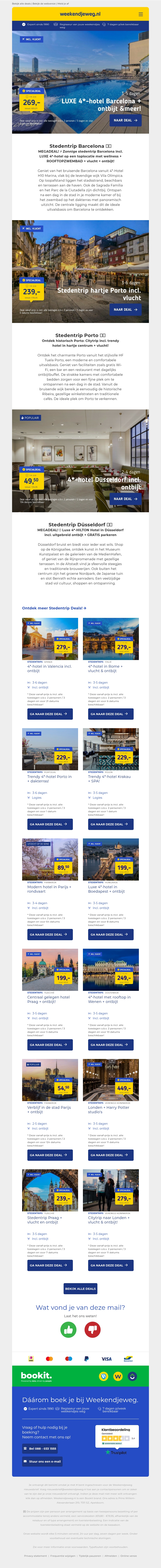 ✈️ Stedentrip Specials UITGELICHT: Luxe 4*-hotel Barcelona incl. vlucht & ontbijt v.a. 269,- | 3*-hotel hartje Porto incl. vlucht v.a. 239,- & MEER! ✈️ Stedentrip Specials UITGELICHT: Luxe 4*-hotel Barcelona incl. vlucht & ontbijt v.a. 269,- | 3*-hotel hartje Porto incl. vlucht v.a. 239,- & MEER!