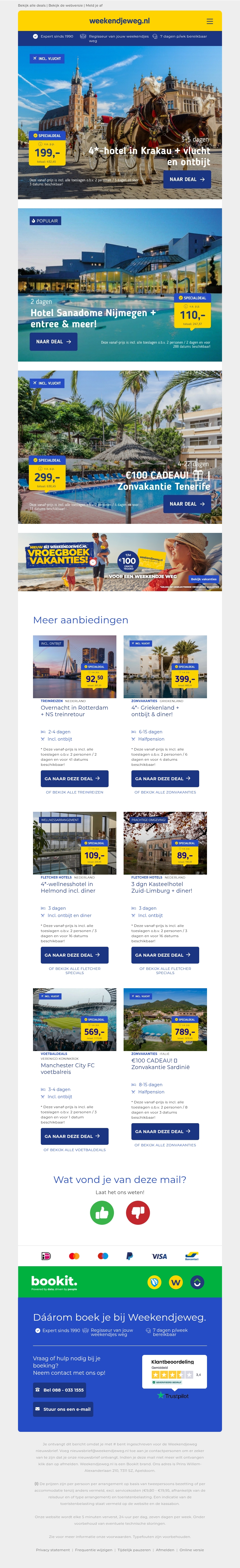 Citytrip! ✈️ 4*-hotel Krakau + ontbijt v.a. 189 | 2 dgn onbeperkt Sanadome Nijmegen + ontbijt v.a. 110 p.p.! Citytrip! ✈️ 4*-hotel Krakau + ontbijt v.a. 189 | 2 dgn onbeperkt Sanadome Nijmegen + ontbijt v.a. 110 p.p.!