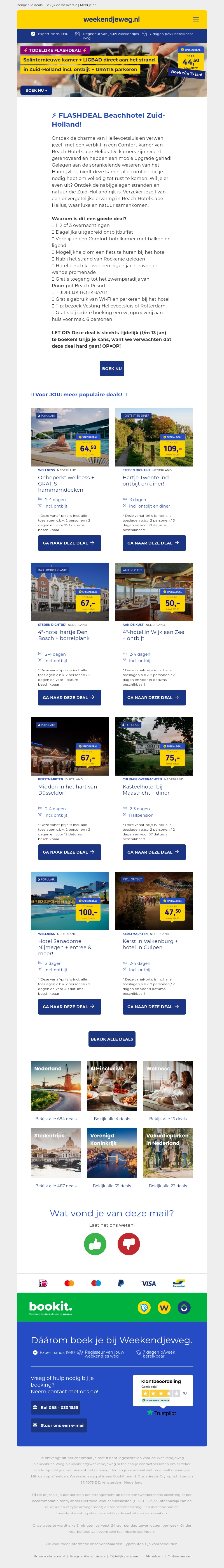 ⚡ FLASHDEAL: Splinternieuwe kamer + LIGBAD in beachhotel Zuid-Holland + ontbijt + GRATIS parkeren €44,50 pp! 😱🤯 ⚡ FLASHDEAL: Splinternieuwe kamer + LIGBAD in beachhotel Zuid-Holland + ontbijt + GRATIS parkeren €44,50 pp! 😱🤯