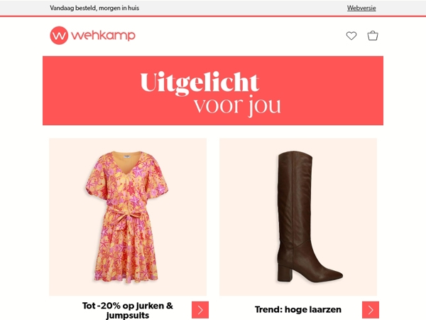 Bekijk de nieuwe collectie, de beste deals en meer!