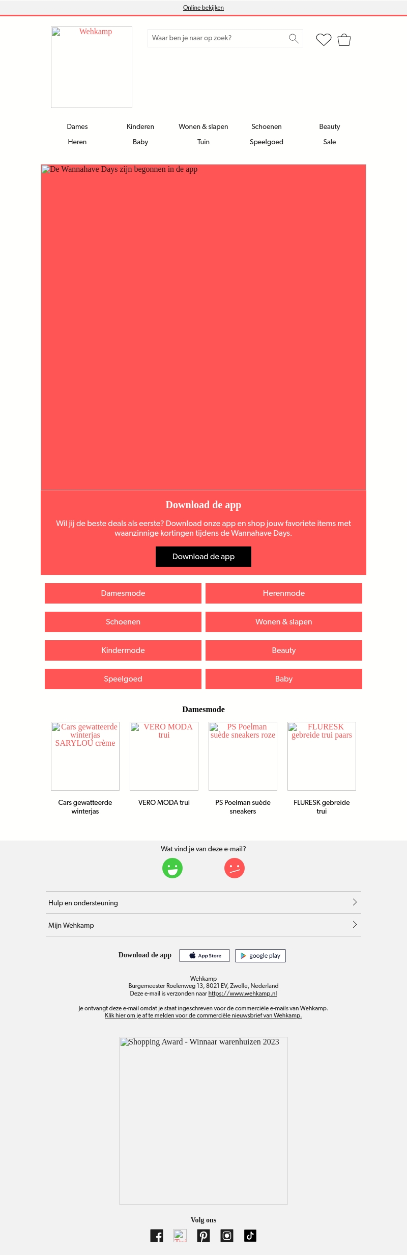 Vandaag al in onze app: de Wannahave Days! π± Vandaag al in onze app: de Wannahave Days! π±