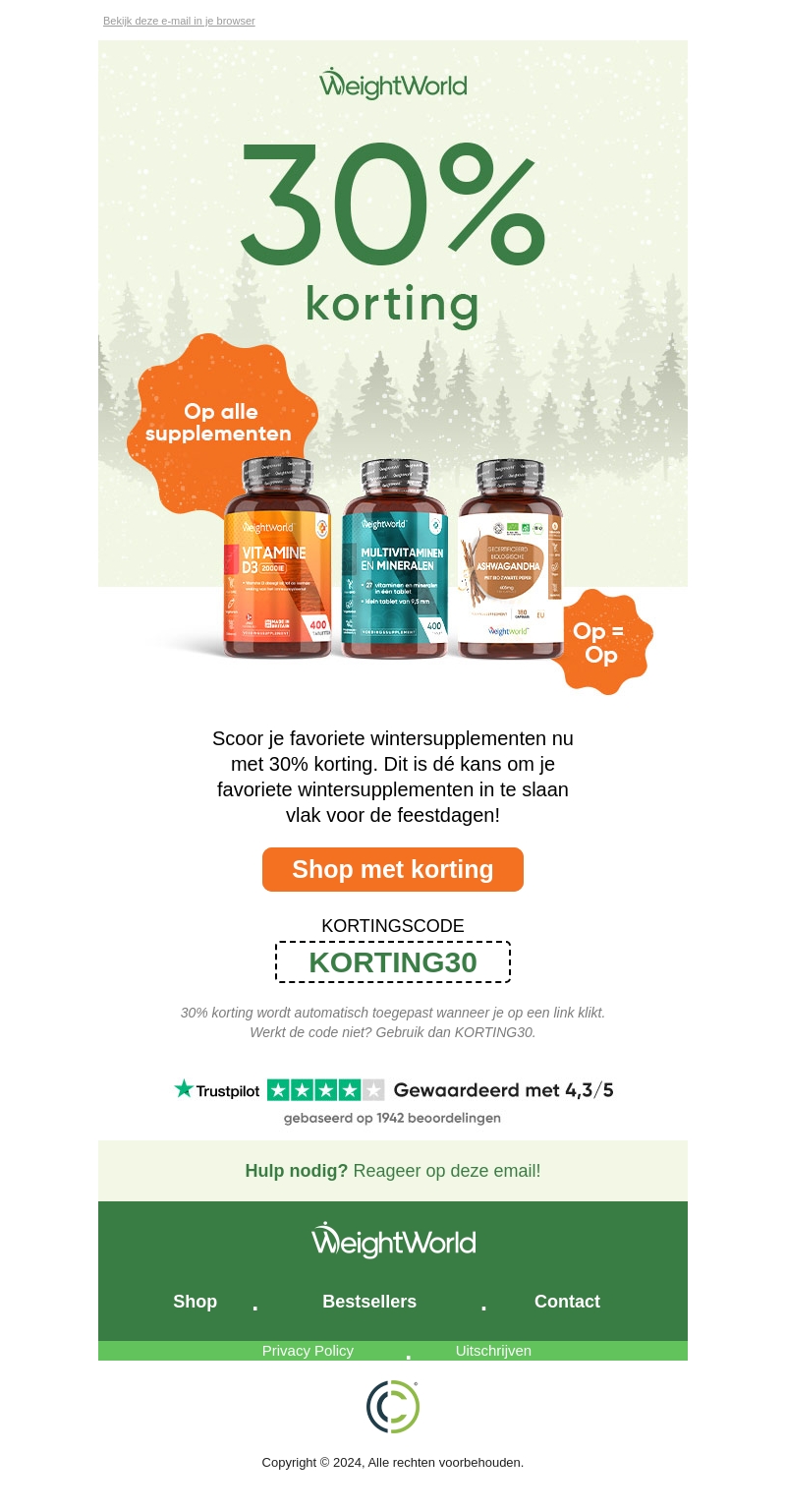 30% korting op ALLE supplementen 🔥 30% korting op ALLE supplementen 🔥
