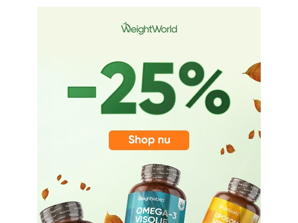 Je favoriete supplement met 25% korting? 👀