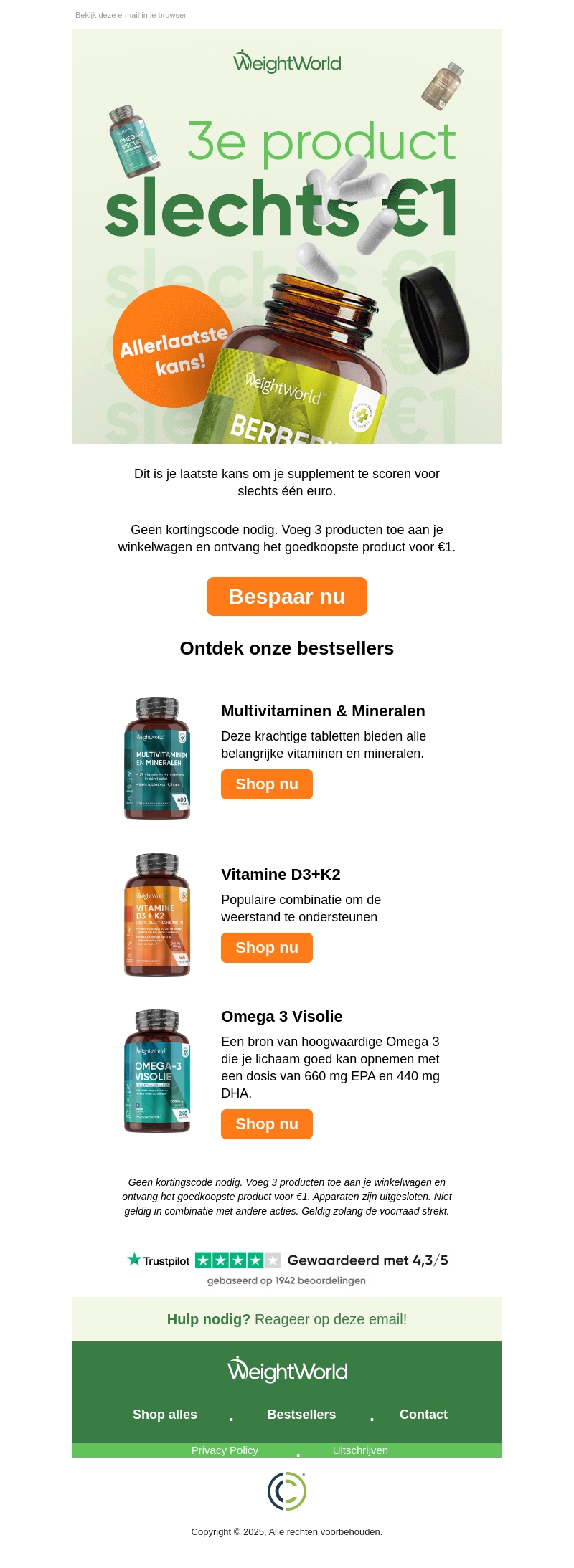 Laatste kans: 3e product €1 ⏳ Laatste kans: 3e product €1 ⏳