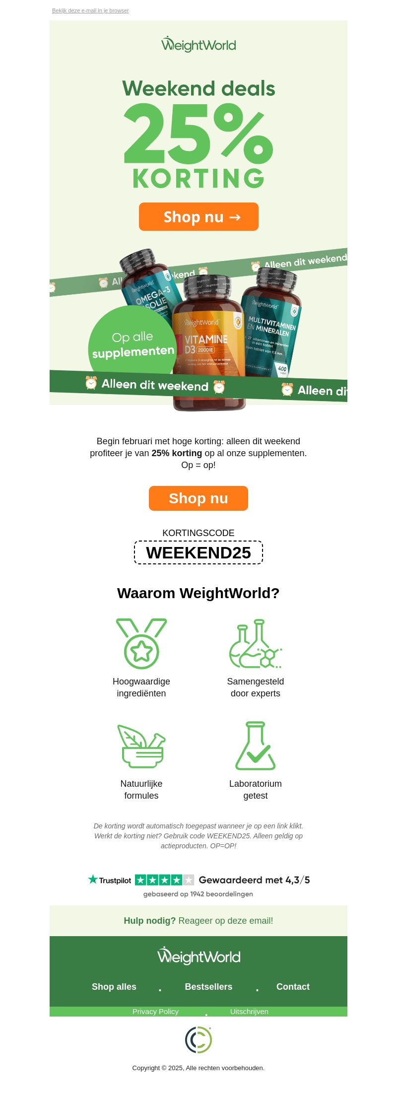 Weekend = 25% korting π Weekend = 25% korting π