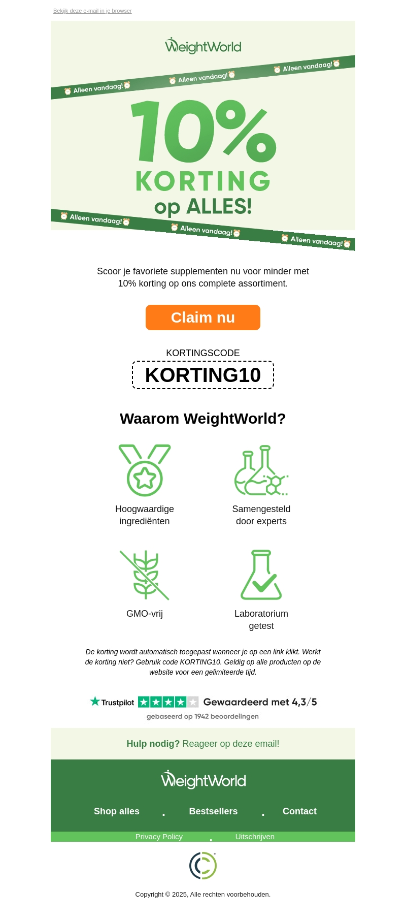 Flash deal: 10% korting op alles Flash deal: 10% korting op alles