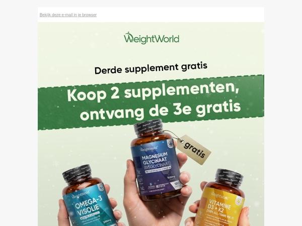 2+1 gratis; mis het niet!