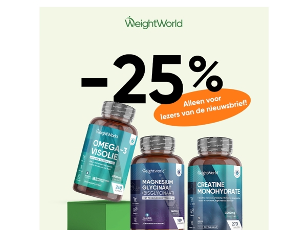 Extra korting voor nieuwsbrieflezers.. 👀