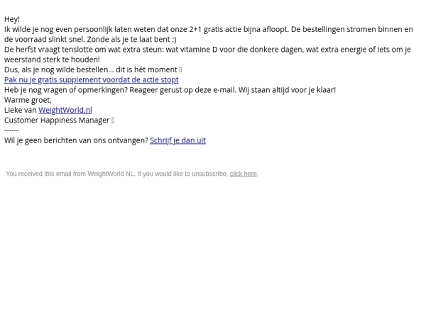 Alleen vandaag nog: 2+1 gratis op supplementen 🍁