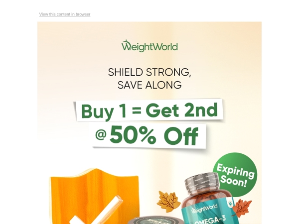 Buy 1 & Get Any 2nd at 50% Off🤑 Get Your Immunity Favs TODAY