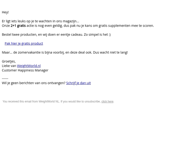 Je gratis supplement ligt klaar.. 🎁