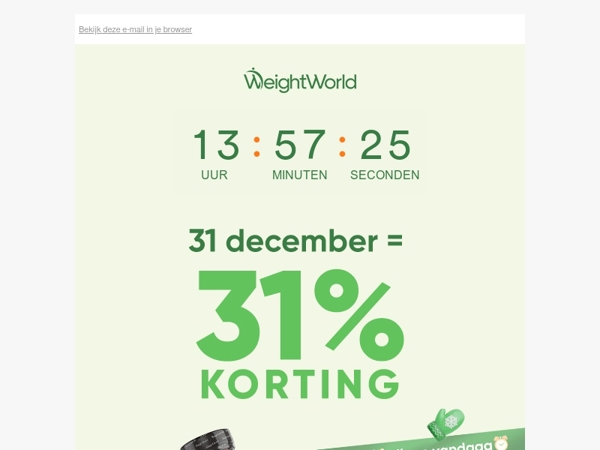 Aftellen met mega korting 🥂