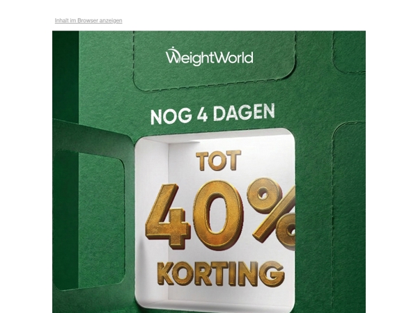 Tot 40% korting 😏