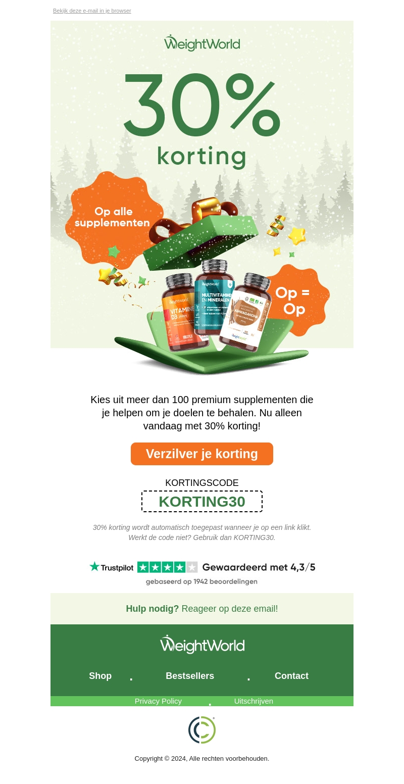 We hebben een cadeautje voor je.. 30% korting! 🎁 We hebben een cadeautje voor je.. 30% korting! 🎁