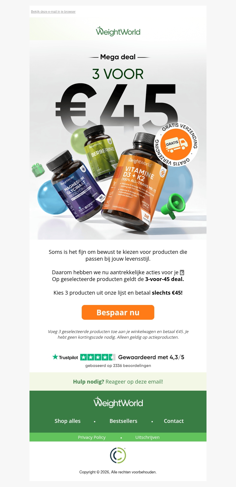 Haal 3 producten voor β¬45! π Haal 3 producten voor β¬45! π