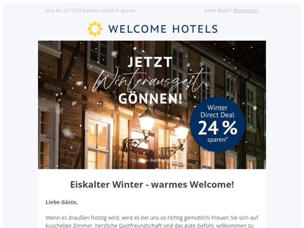 Eiskalter Winter – warmes Welcome!
