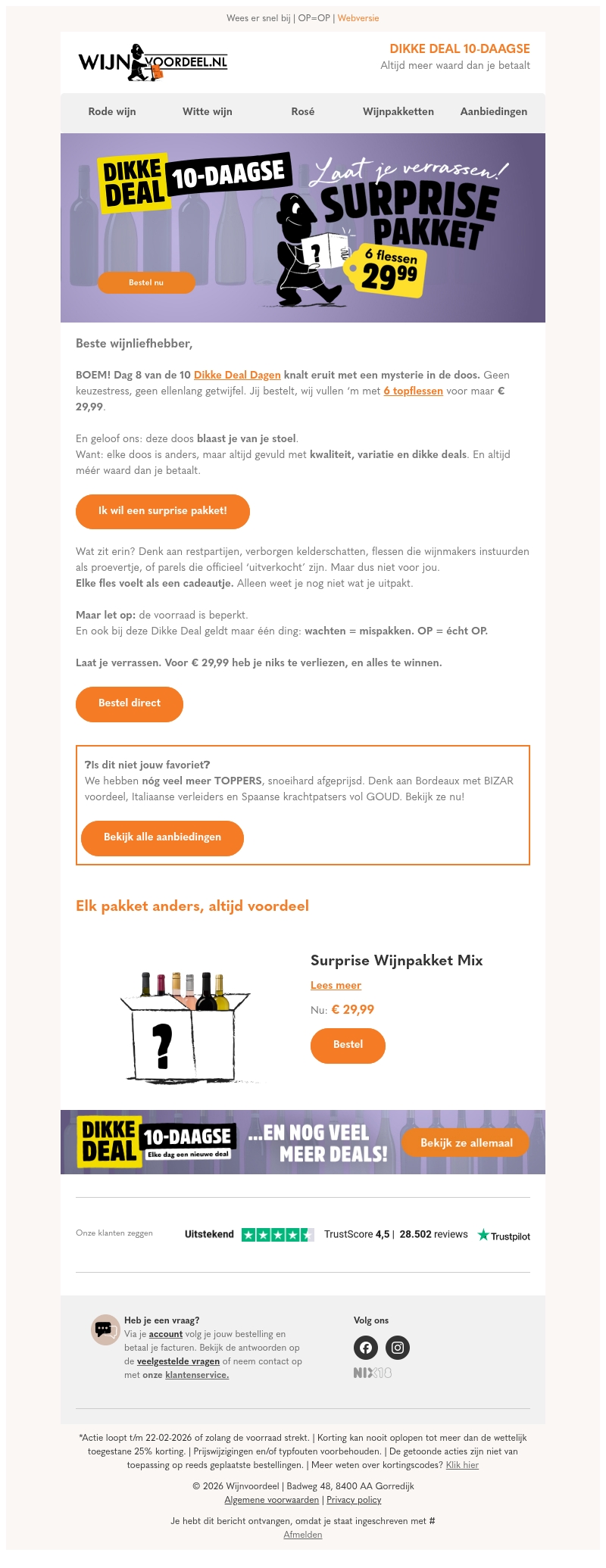 DIKKE DEAL 8 | 6 verrassingen voor 29,99 DIKKE DEAL 8 | 6 verrassingen voor 29,99