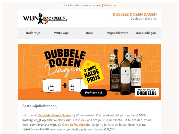 Casa Safra Verdejo nu 2e doos halve prijs