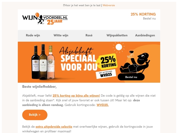 25% korting voor jou | Profiteer nu