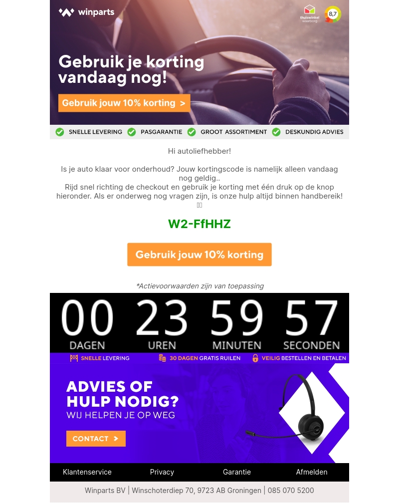 🚨 Je ontvangen korting verloopt vandaag! 🚨 🚨 Je ontvangen korting verloopt vandaag! 🚨