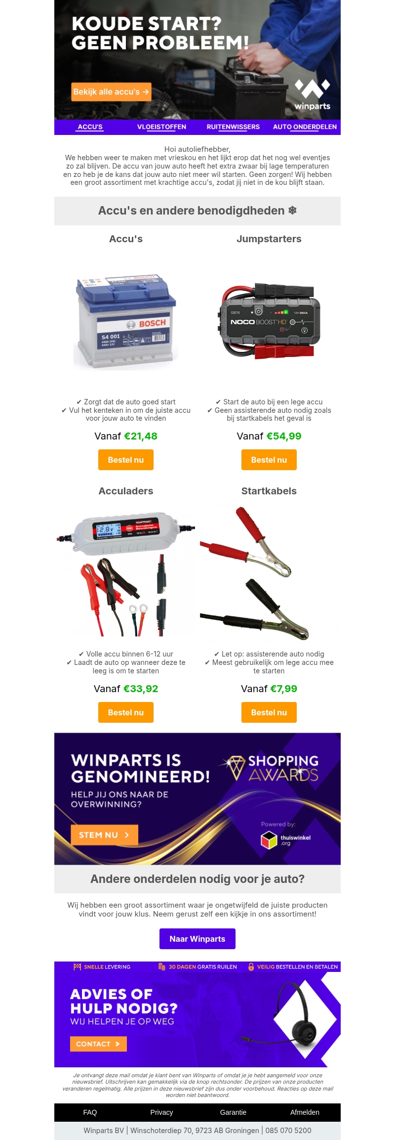 ⚡️ Krachtige accu's voor koude dagen ⚡️ Krachtige accu's voor koude dagen