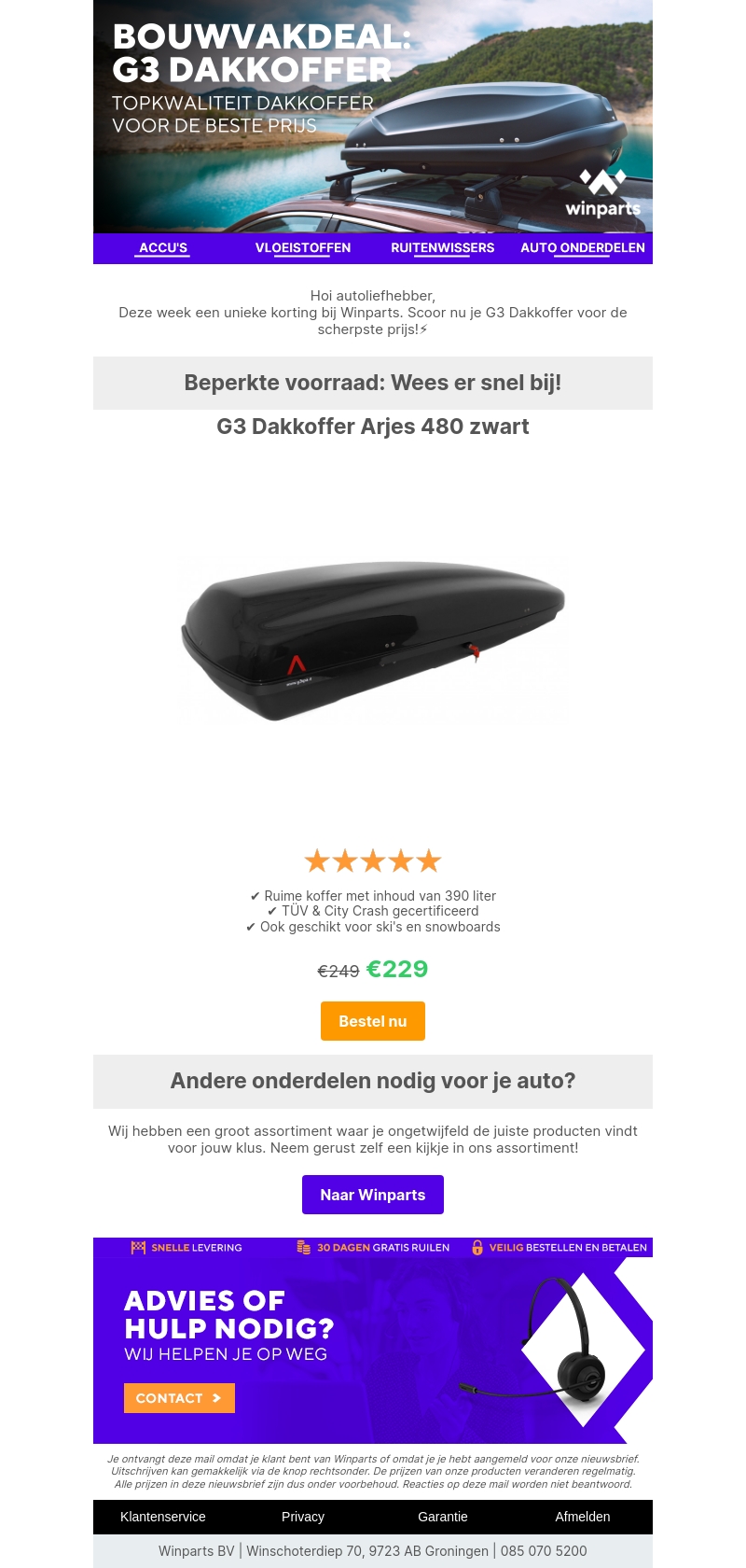 G3 Dakkoffer uitverkoop!💥 G3 Dakkoffer uitverkoop!💥