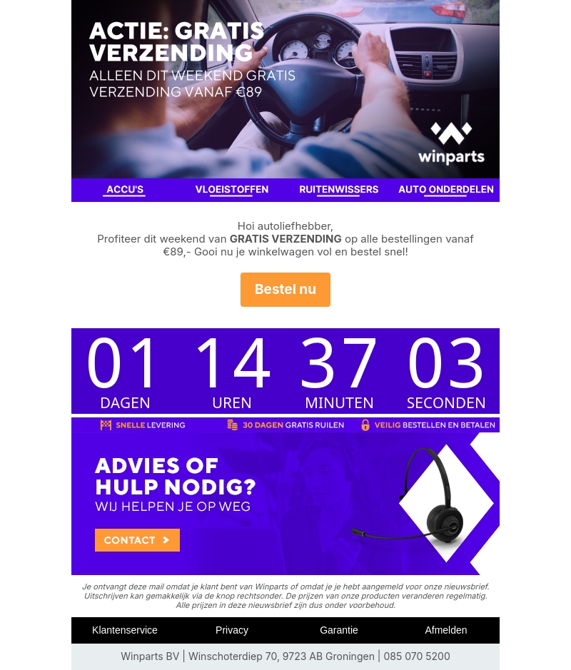 GRATIS VERZENDING vanaf €89 🤩 GRATIS VERZENDING vanaf €89 🤩