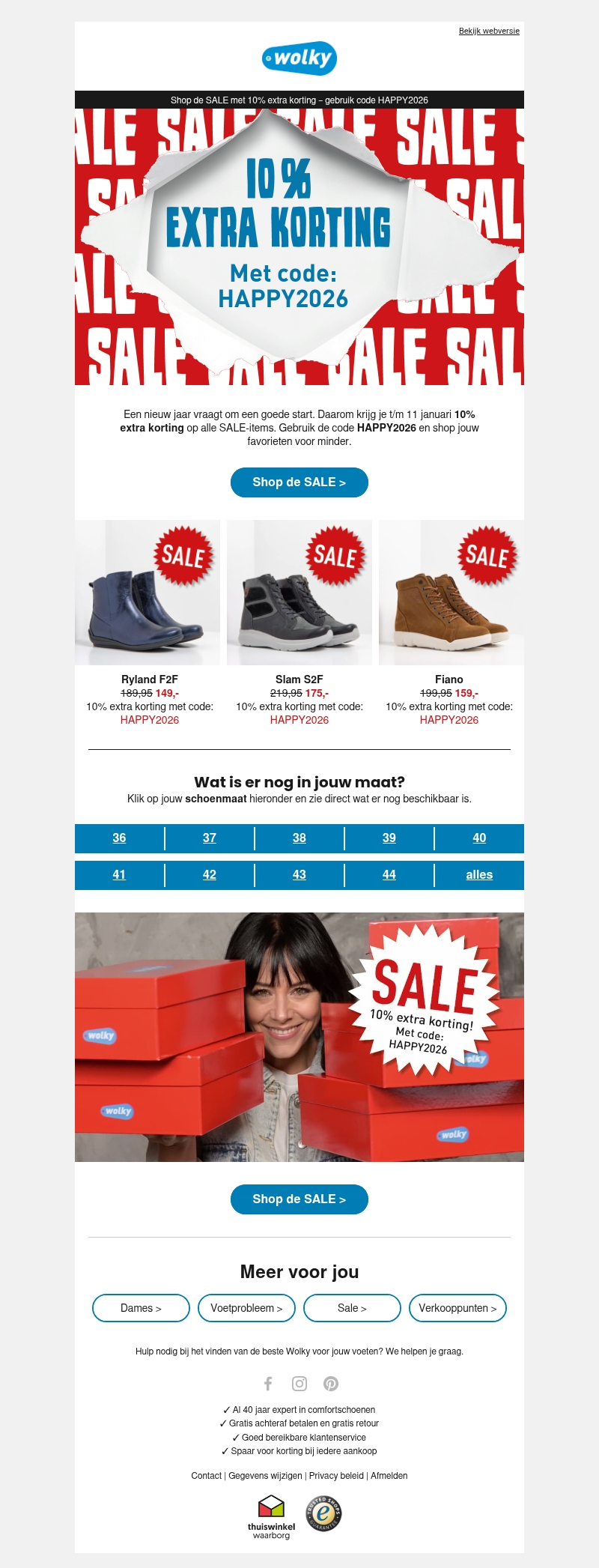 ๐ Start 2026 goed met 10% extra korting op de SALE ๐ Start 2026 goed met 10% extra korting op de SALE