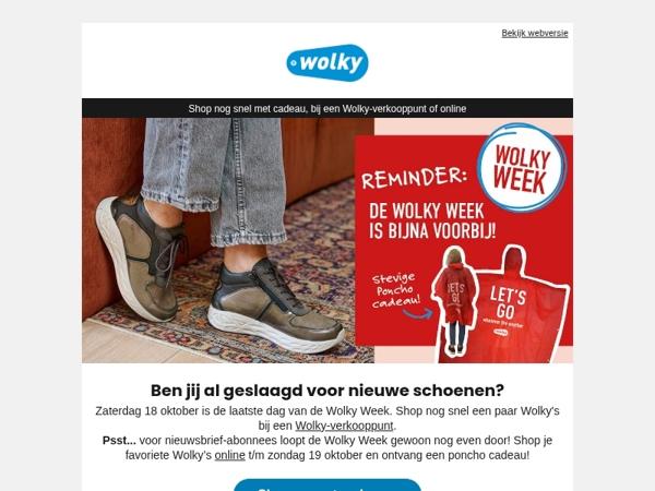 ⏰ Wolky-fan, de Wolky Week is bijna voorbij!