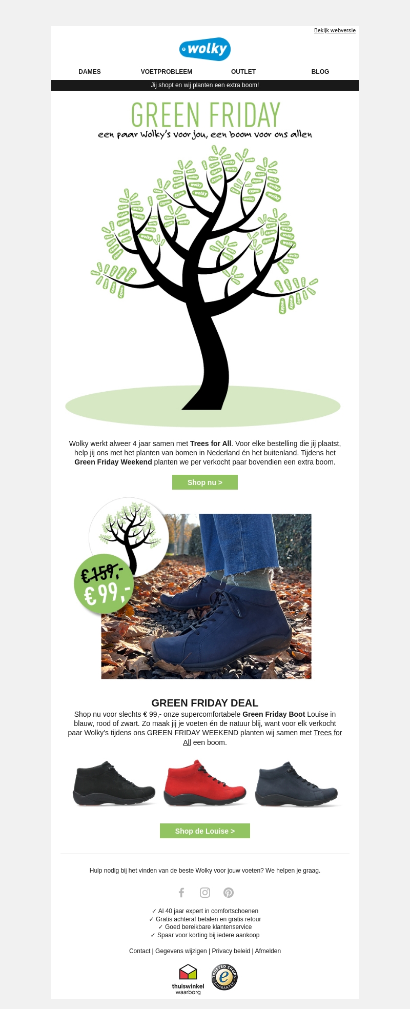 Green Friday Deal 🌳 Limited Edition Louise voor €99,- Green Friday Deal 🌳 Limited Edition Louise voor €99,-