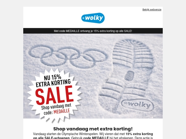 🥇 Alleen vandaag: 15% extra korting op onze SALE!