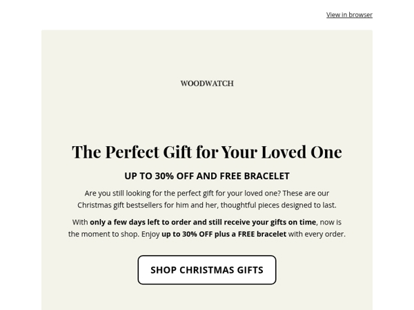 Top Christmas Gifts for Your Loved One! 🎁 Up to 30% OFF + FREE Bracelet