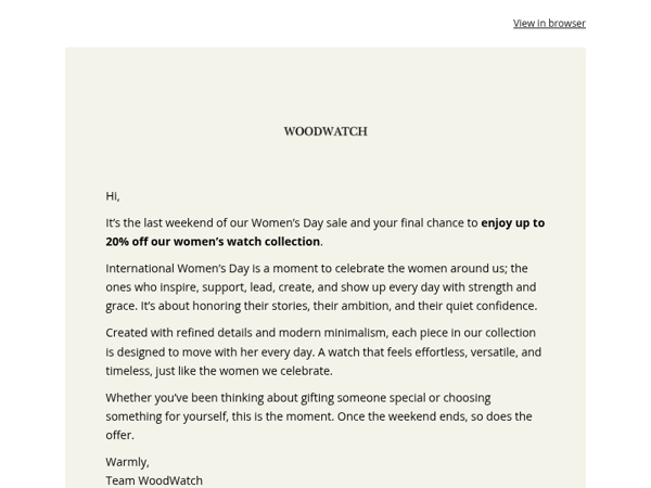 Last weekend celebrate her - 20% OFF 🤍