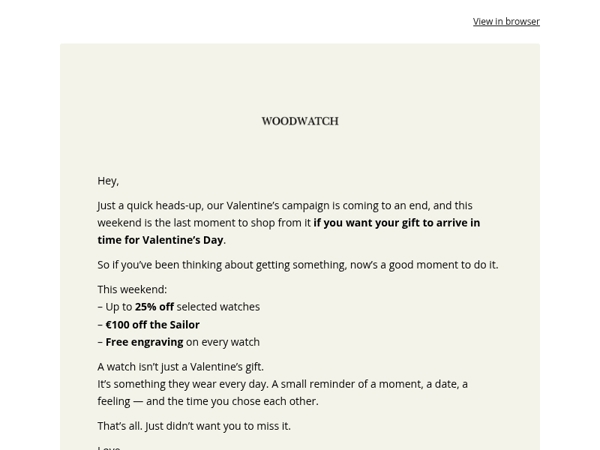 Just a quick heads-up for Valentine’s Day 🤍