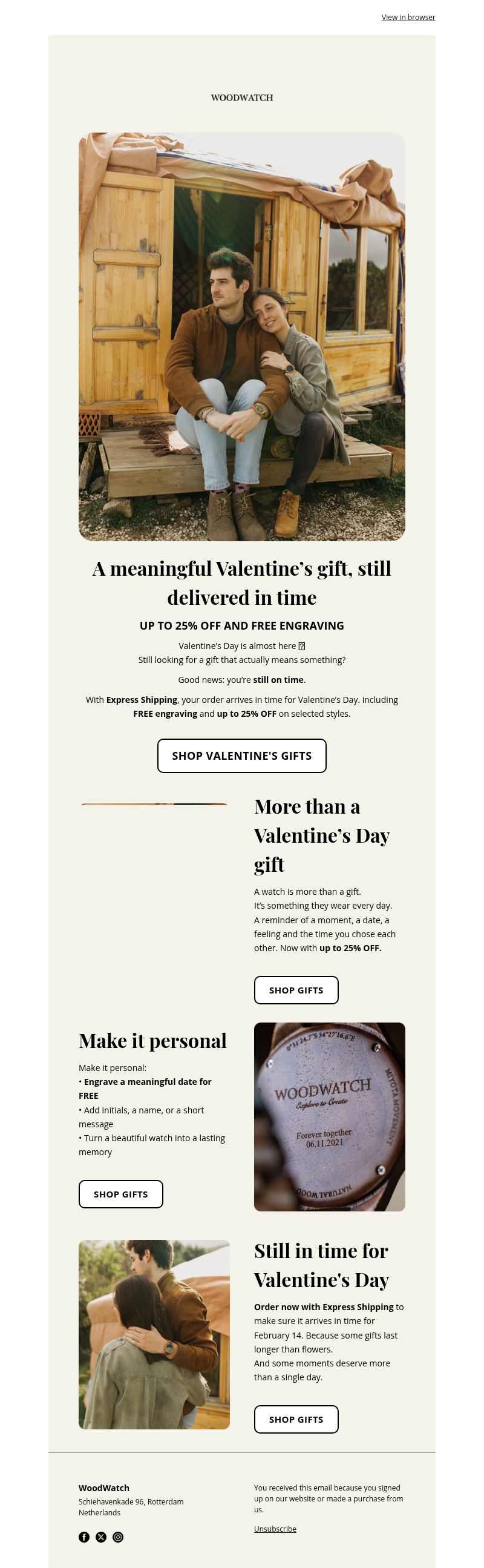 Still delivered in time for Valentine’s Day ❤️ Up to 25% OFF + FREE engraving Still delivered in time for Valentine’s Day ❤️ Up to 25% OFF + FREE engraving