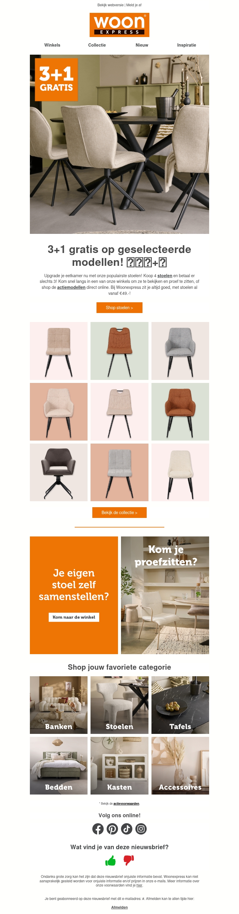 Nog op zoek naar mooie eetkamerstoelen? Nog op zoek naar mooie eetkamerstoelen?