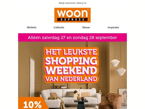 Nu al 10% korting voor jou