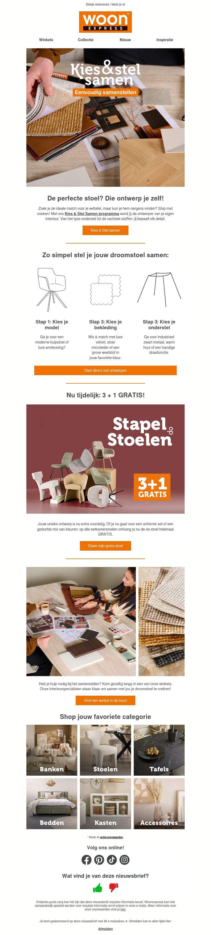 Ontwerp je eigen stoel (en de 4e is GRATIS! π) Ontwerp je eigen stoel (en de 4e is GRATIS! π)